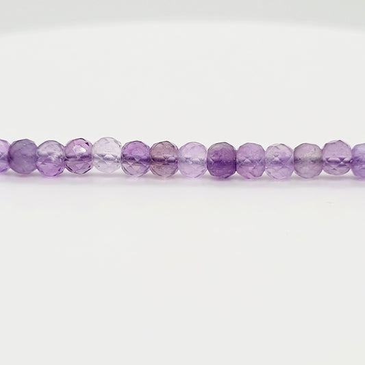 Amethyst - Faceted Rondelle 4 x 3 mm