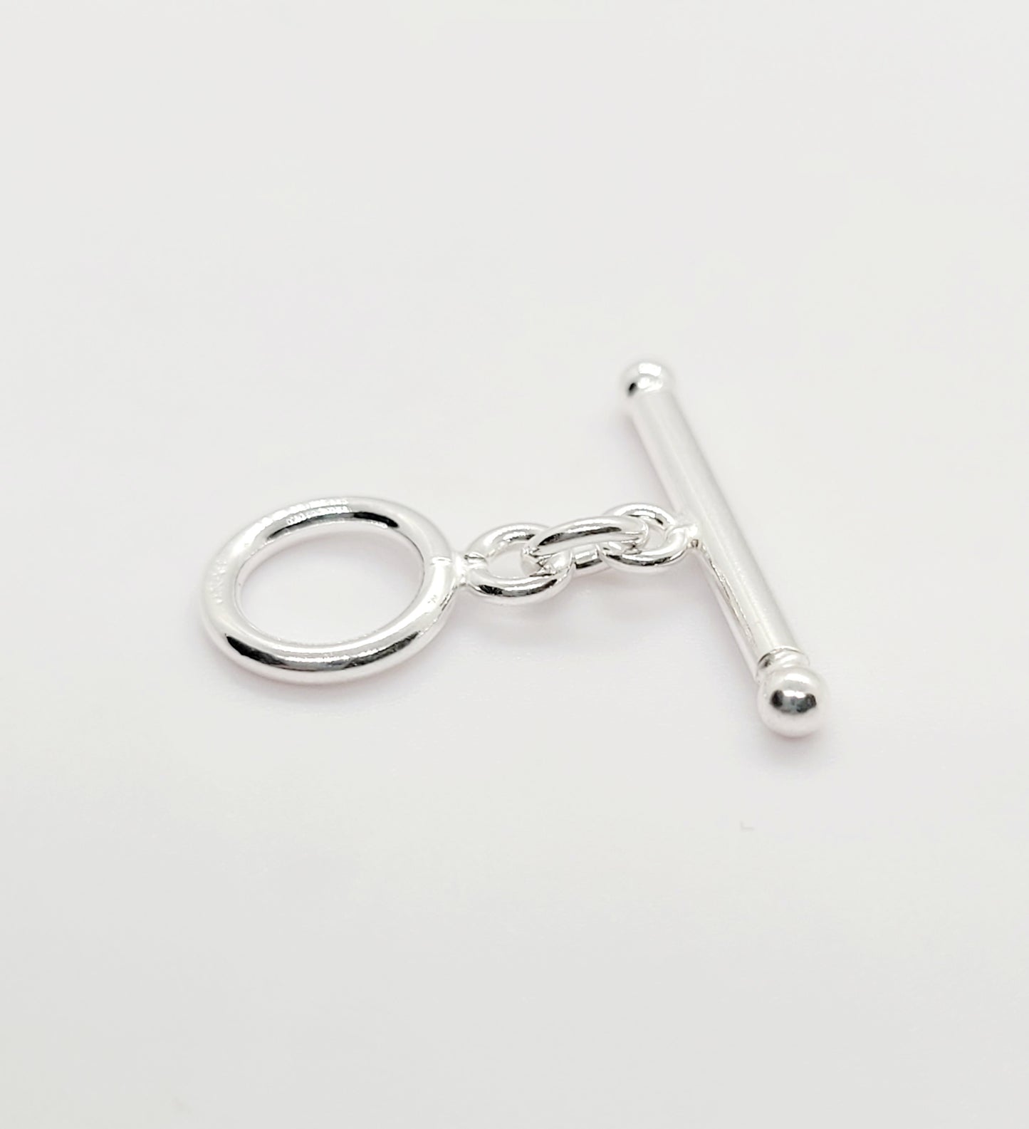 .925 Sterling Silver Petite Toggle  17 mm x 7.5 mm