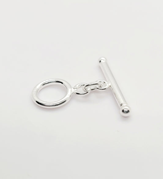 .925 Sterling Silver Petite Toggle  17 mm x 7.5 mm