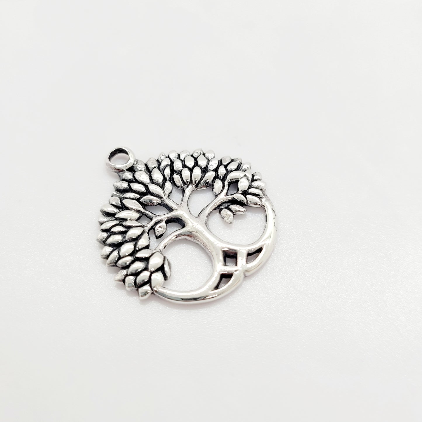 .925 Sterling Silver 20 mm Tree of Life Pendant