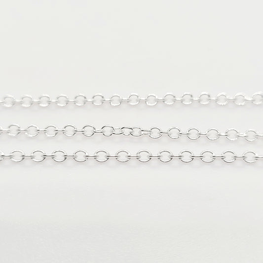 Size Variety - 2x16 2x18 2x20 .925 Sterling Silver 1.4 mm CABLE Chain / 6 Pieces
