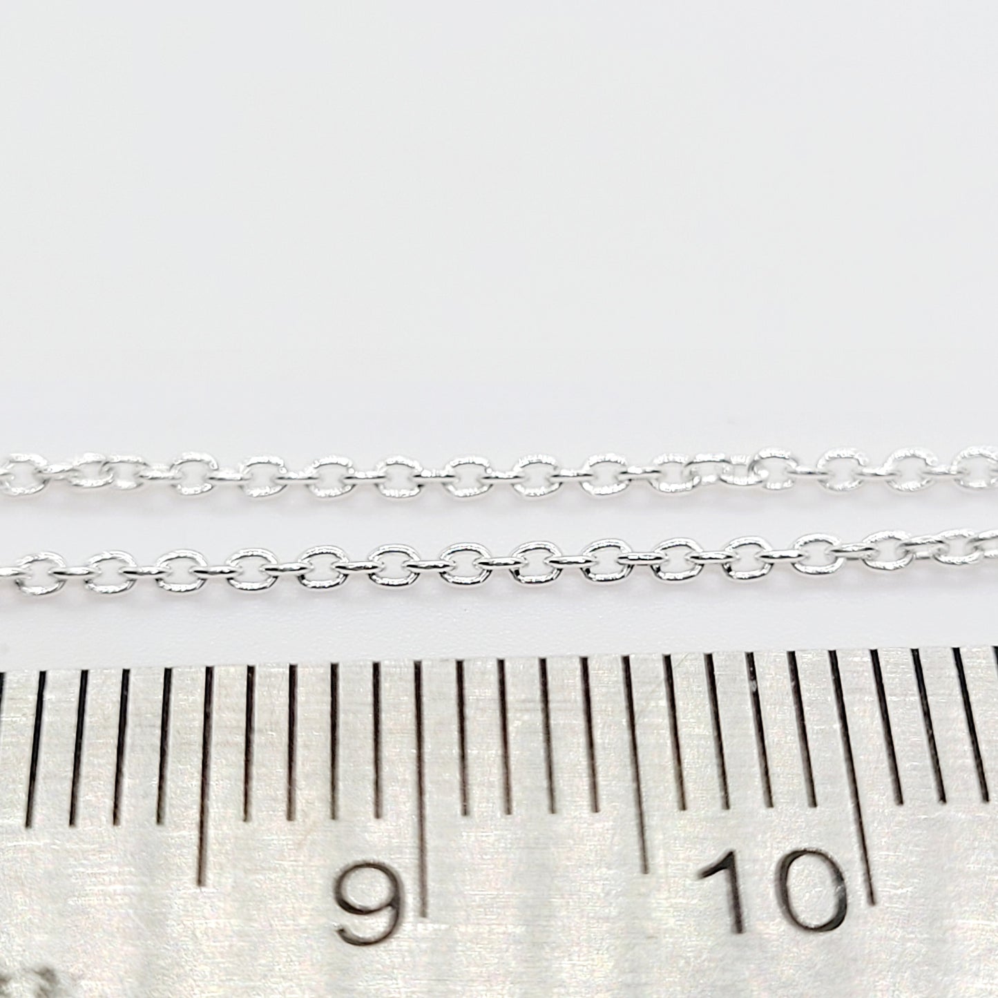 .925 Sterling Silver 1 mm  CABLE Chain  / By the Inch