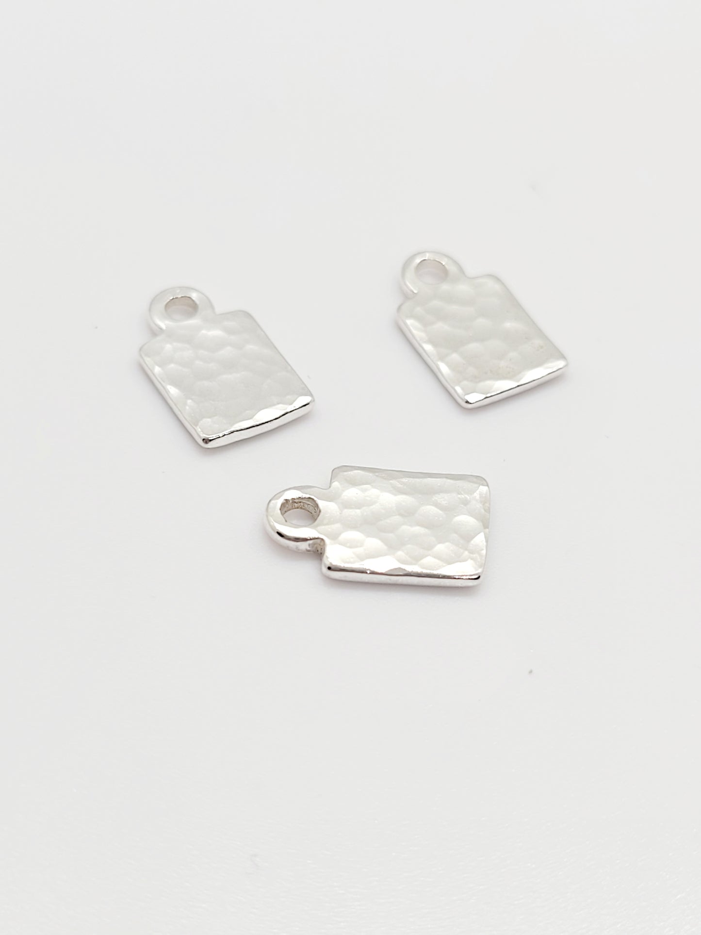 .925 Sterling Silver Petite Hammered Pendant 11 mm