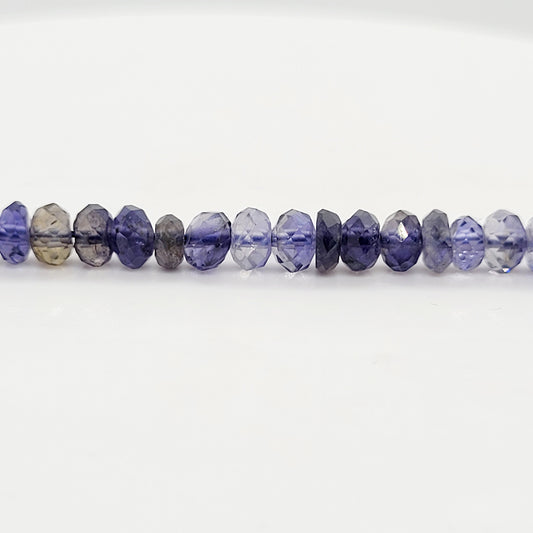 Iolite Faceted Rondelle 4X3mm