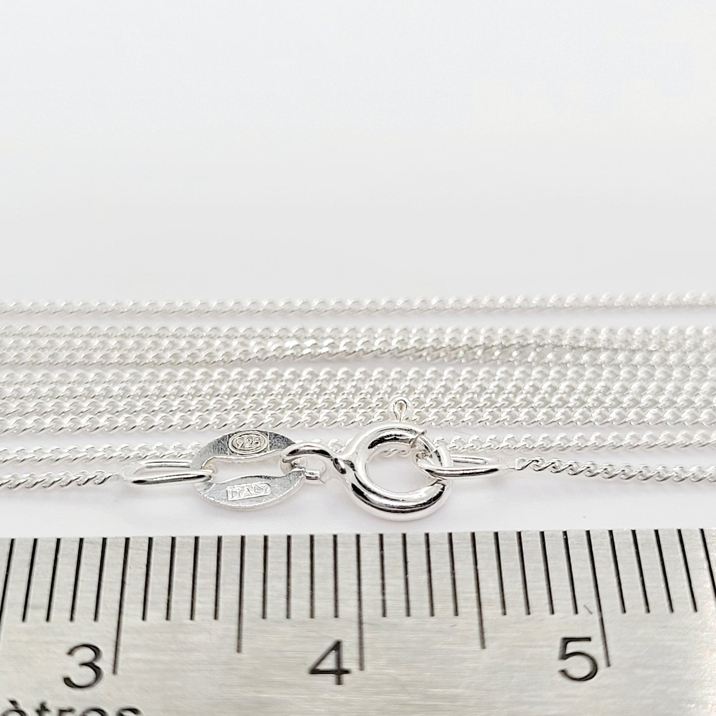 .9 mm .925 Sterling Silver CURB Chain 16" / 5 Pieces