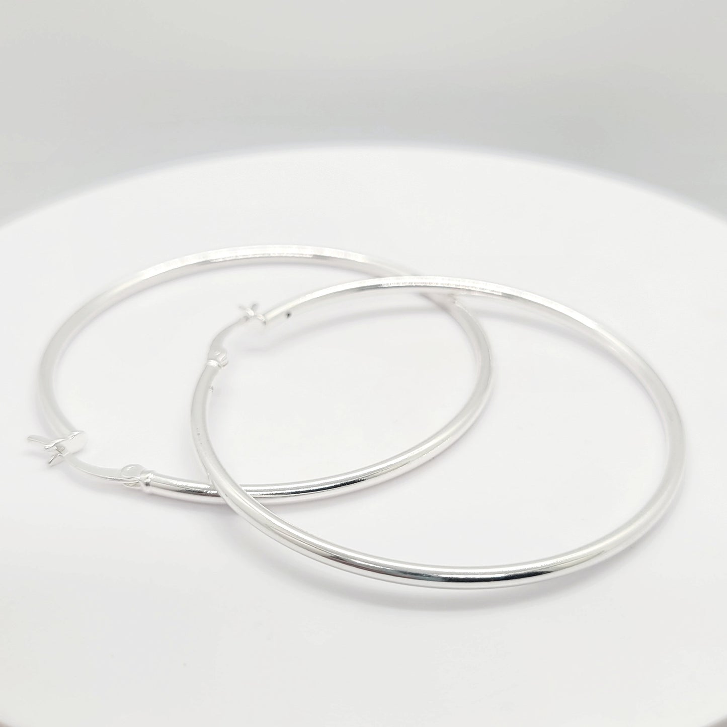 50 mm .925 Sterling Silver Eurowire Hoops