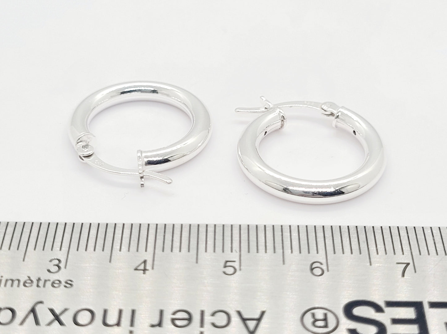 20 mm .925 Sterling Silver Hoop Earrings