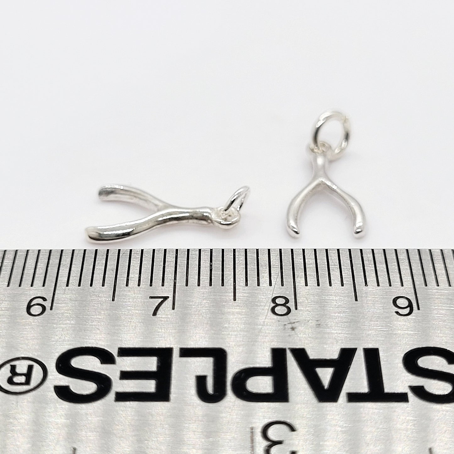 .925 Sterling Silver Wishbone Charm / Pendant