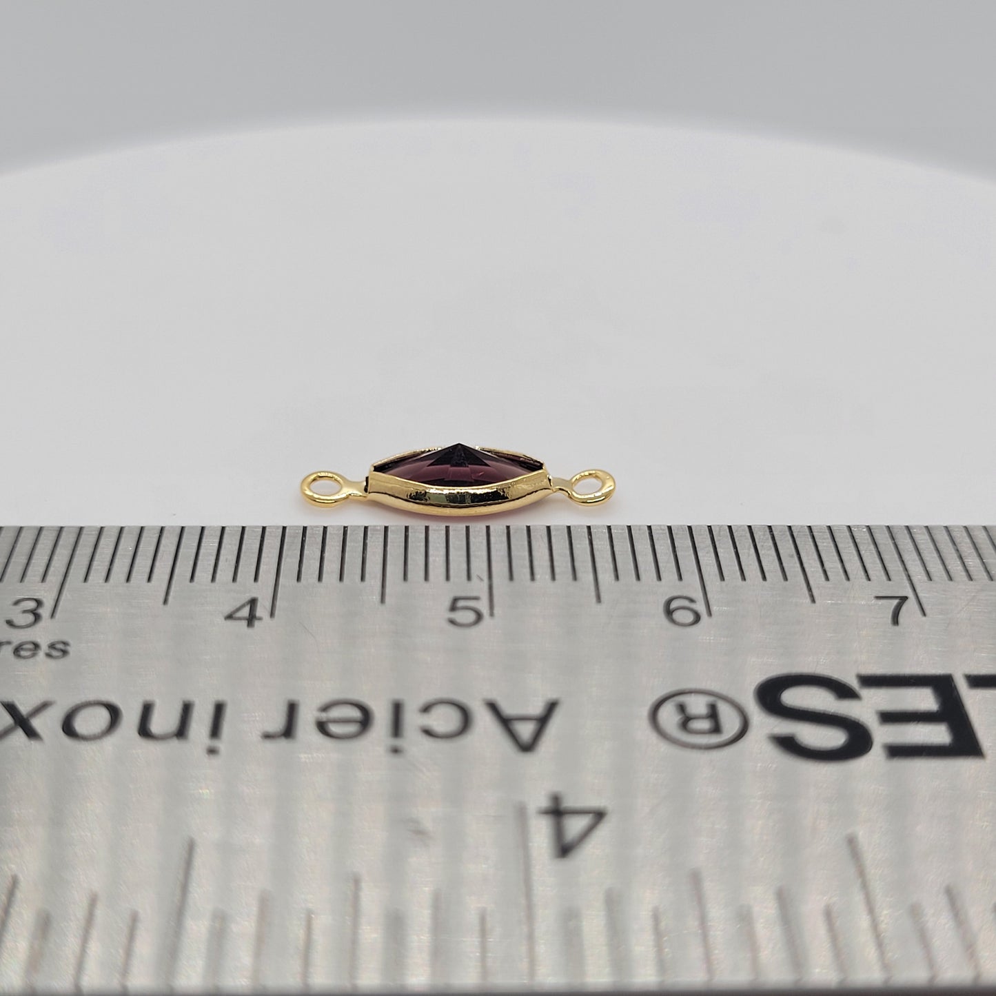 Gold Plated Crystal Marquis Birthstone Charm Connector