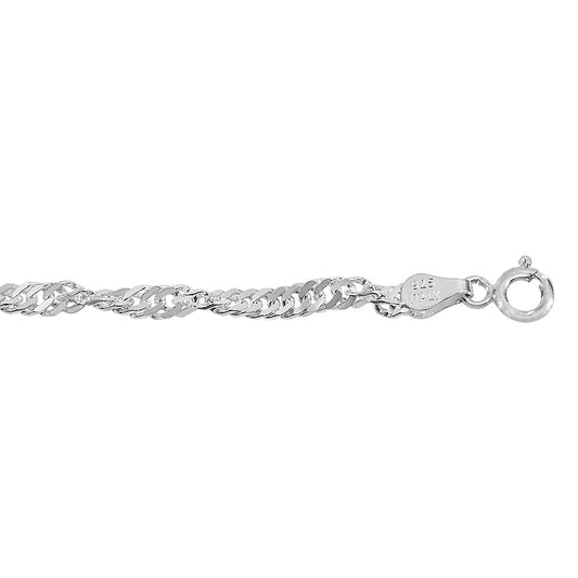 .925 Sterling Silver SINGAPORE Anklet
