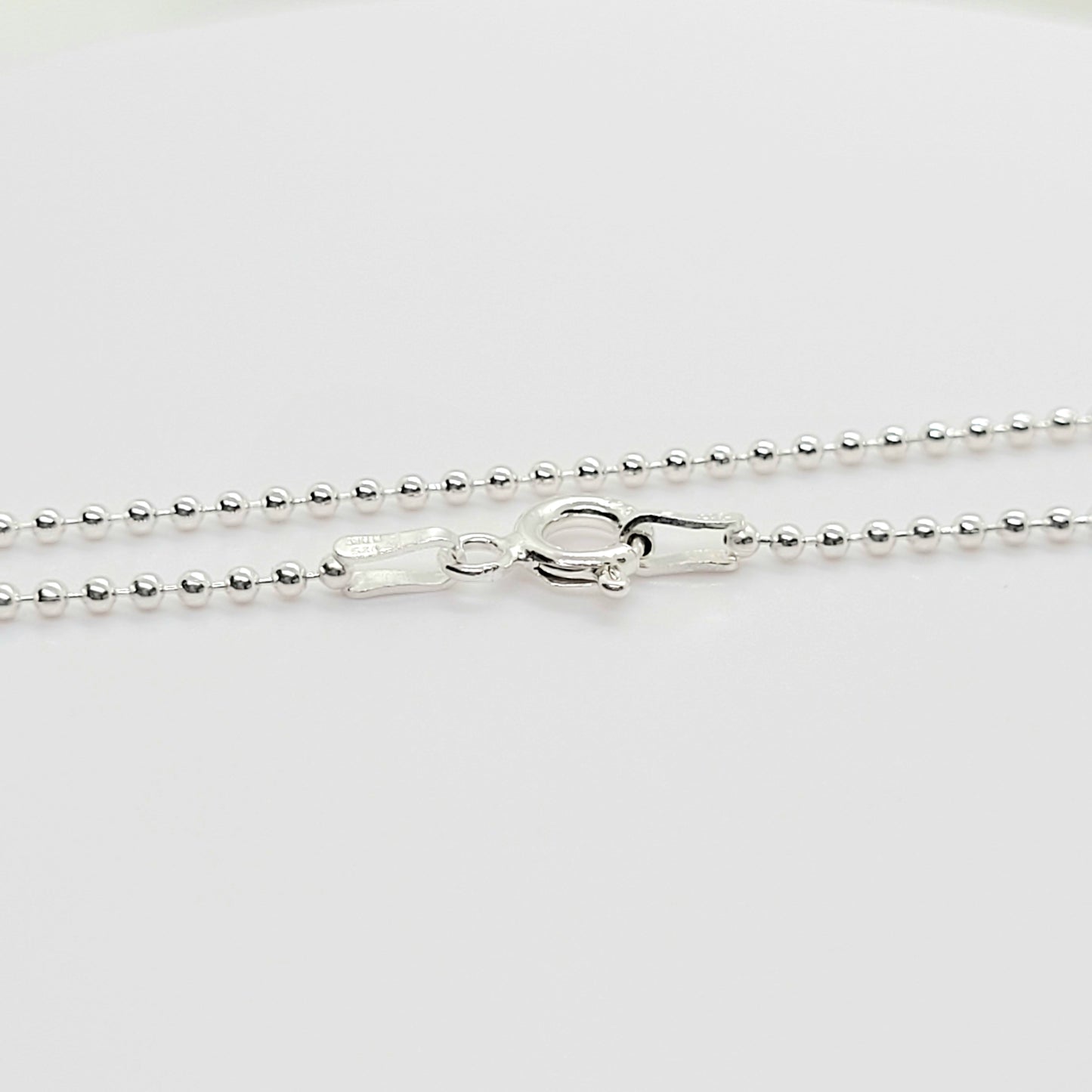 .925 Sterling Silver BEAD Chain 20"