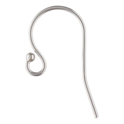 2 Pairs 21 Gauge .925 Sterling Silver Ball Ear Wires