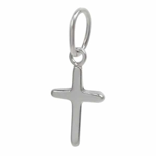 .925 Sterling Silver Cross Charm Pendant 18 mm