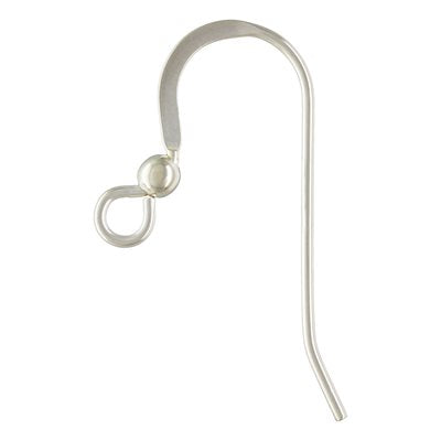 .925 Sterling Silver Ear Wire with 2 mm Bead