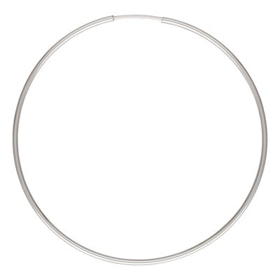 38 mm .925 Sterling Silver 1 mm Skinny Endless Hoop (no hinge)