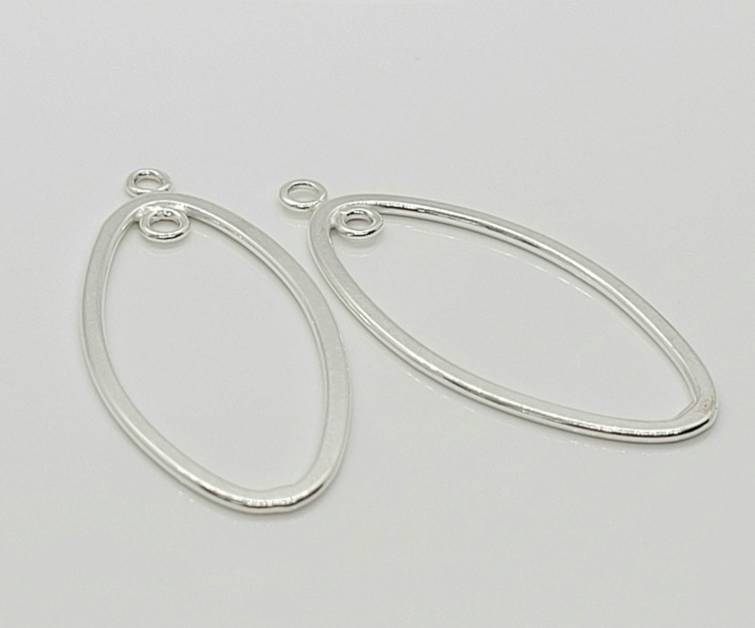 .925 Sterling Silver Earring / Pendant Component