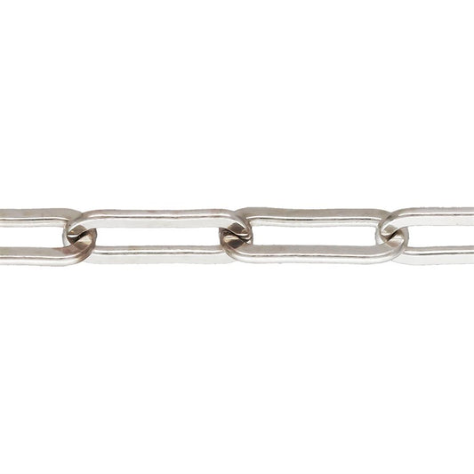 .925 Sterling Silver 9 x 3 x .8 mm FLAT PAPERCLIP Chain / By the Inch
