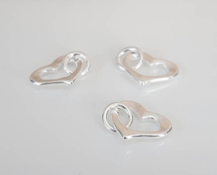 .925 Sterling Silver Floating Heart