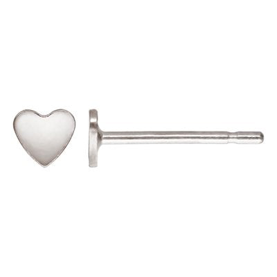 .925 Sterling Silver Heart MICRO Stud