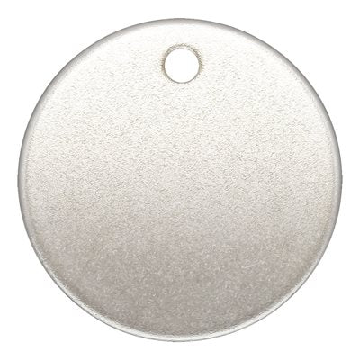 1 Piece 10 mm MATTE 20 Gauge .925 Sterling Silver Stamping Disc