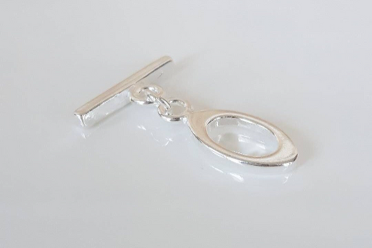 .925 Sterling Silver Oval Toggle