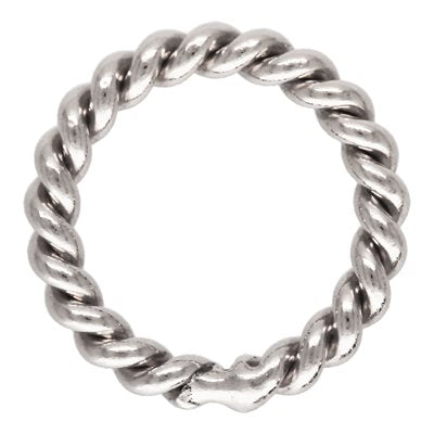 925 Sterling Silver 5 mm Twisted Jump Ring - 10 Pieces