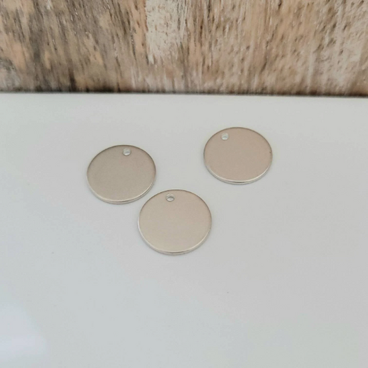 .925 Sterling Silver Matte Stamping Discs