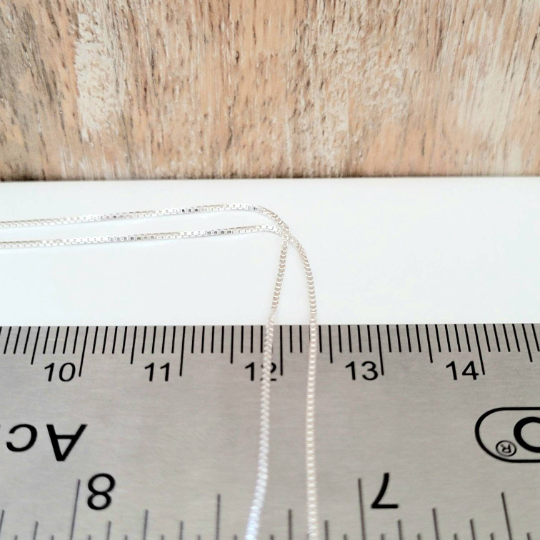 .8 mm .925 Sterling Silver BOX Chain 16" / 5 Pieces