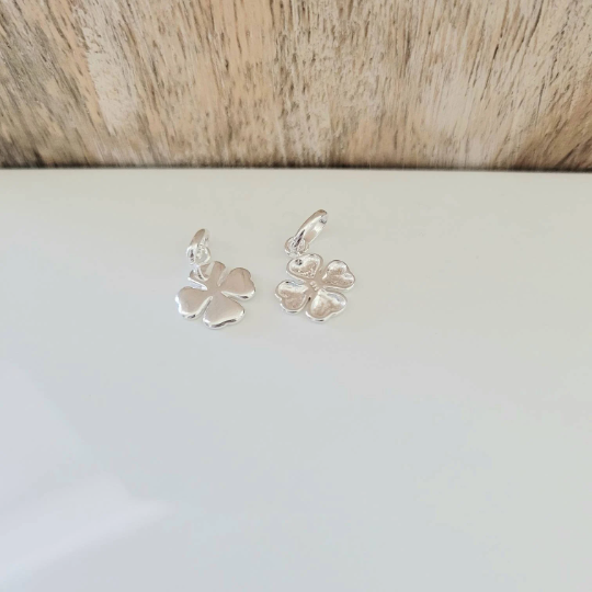 .925 Sterling Silver 4 Leaf Clover Charm