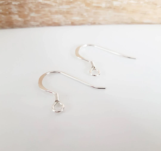 .925 Sterling Silver Coil Ear Wires