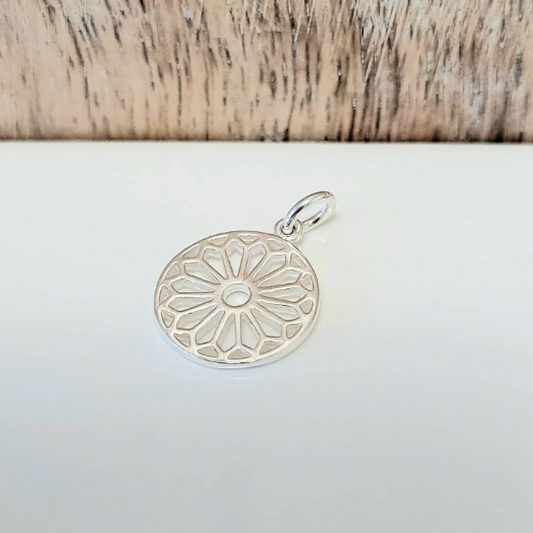 .925 Sterling Silver Geometric Pendant