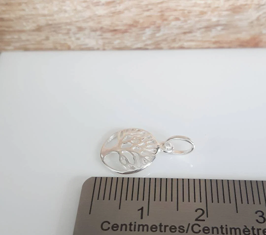 .925 Sterling Silver Tree Pendant Charm