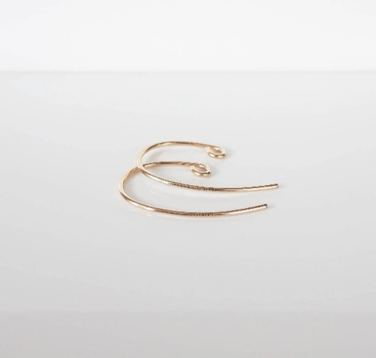 14K Gold Filled Clef Ear Wires