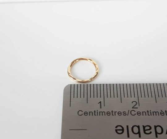 14K Gold Filled Hammered Connector